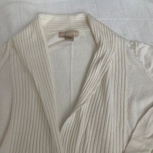 Banana Republic Ivory Open-Front Shawl Cardigan